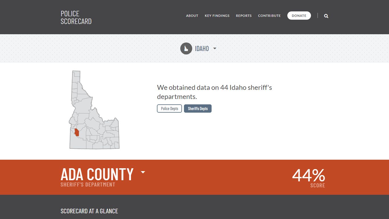 Police Scorecard: Ada, ID